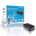 Conceptronic 2 puertos PS2 KVM Switch con audio (C05-403)